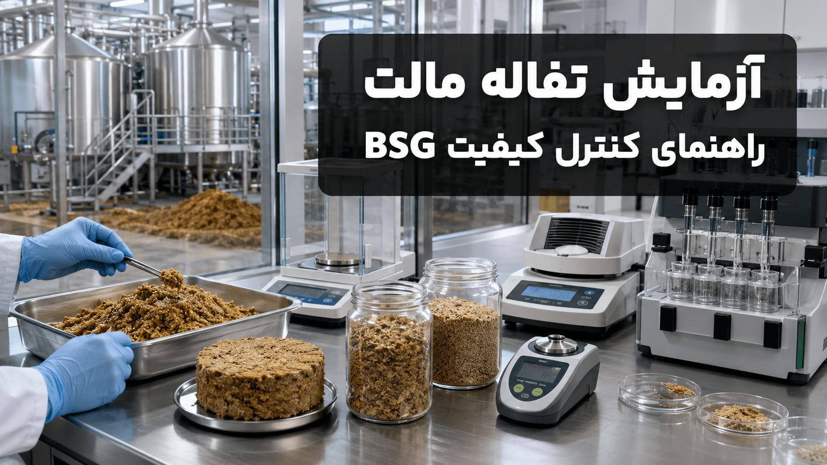 آزمایش تفاله مالت در آزمایشگاه کنترل کیفیت BSG
