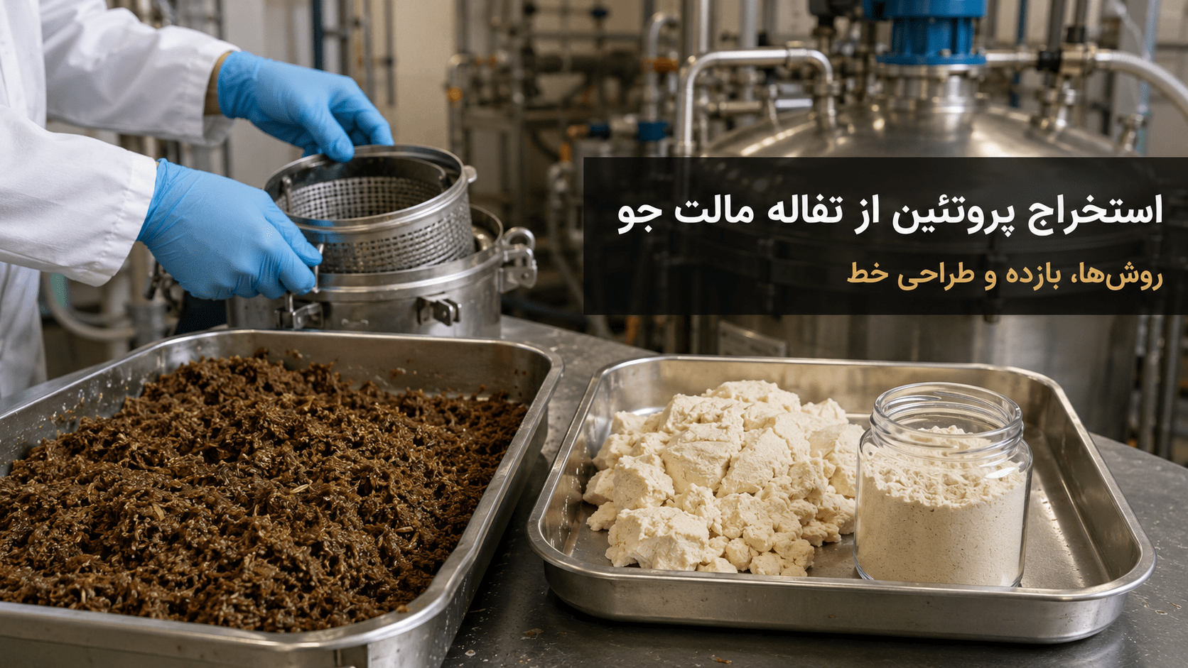 مقایسه تفاله مالت مرطوب با کنسانتره و پودر پروتئین در پایلوت استخراج